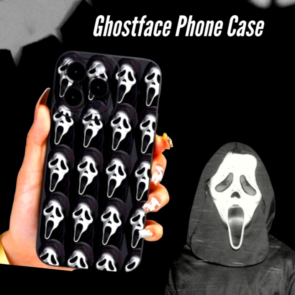 NWT!! GHOSTFACE FROM THE ICONIC HORROR FILM SCREAM IPHONE CASE !!